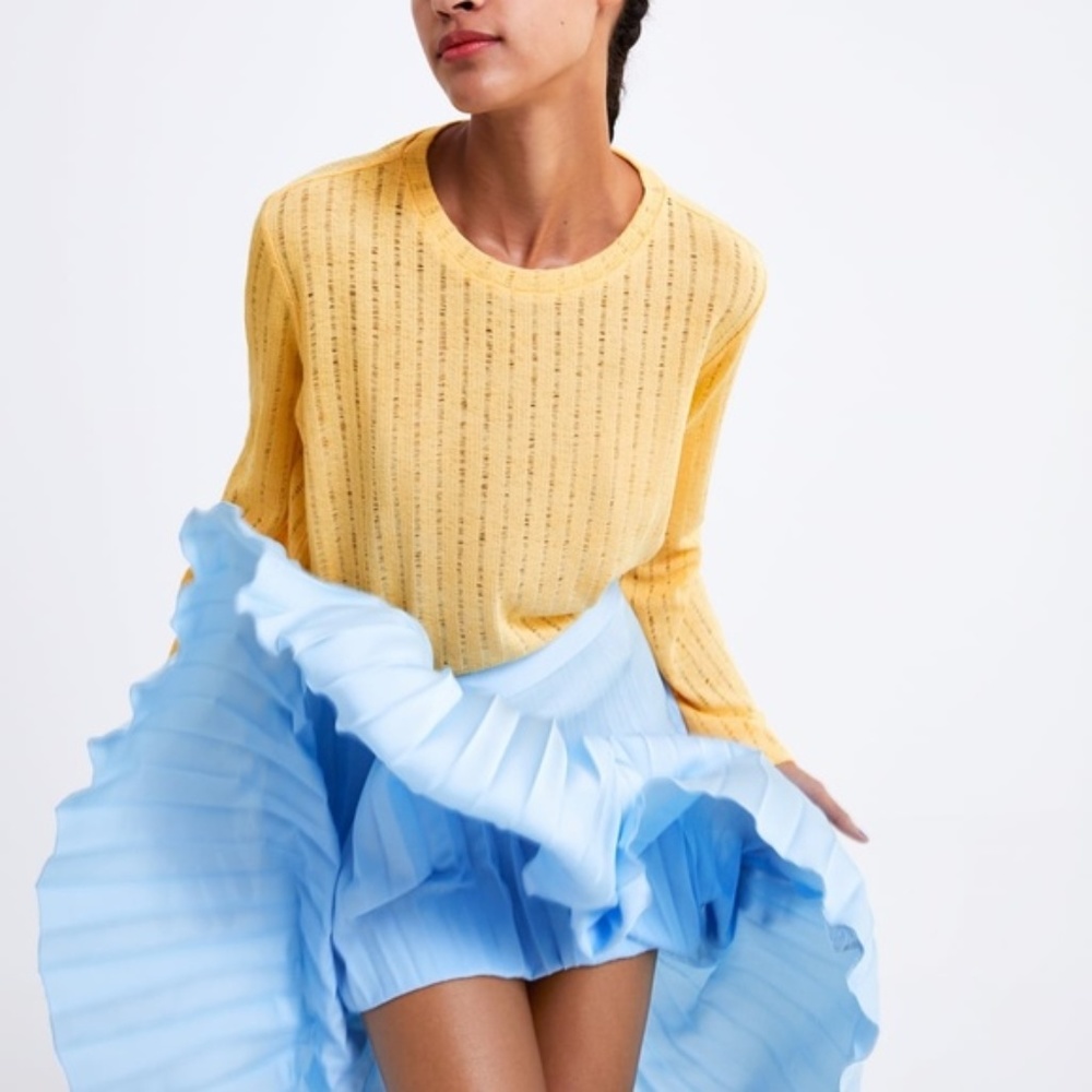 Zara Shirt with Asymmetrical Sleeves Small S